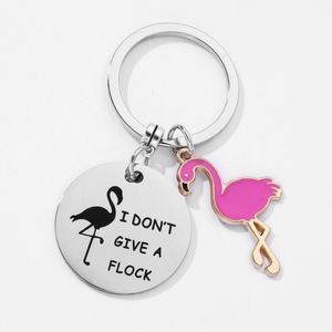3/$25 I Dont Give A Flock Flamingo Stainless Steel Keychain NEW